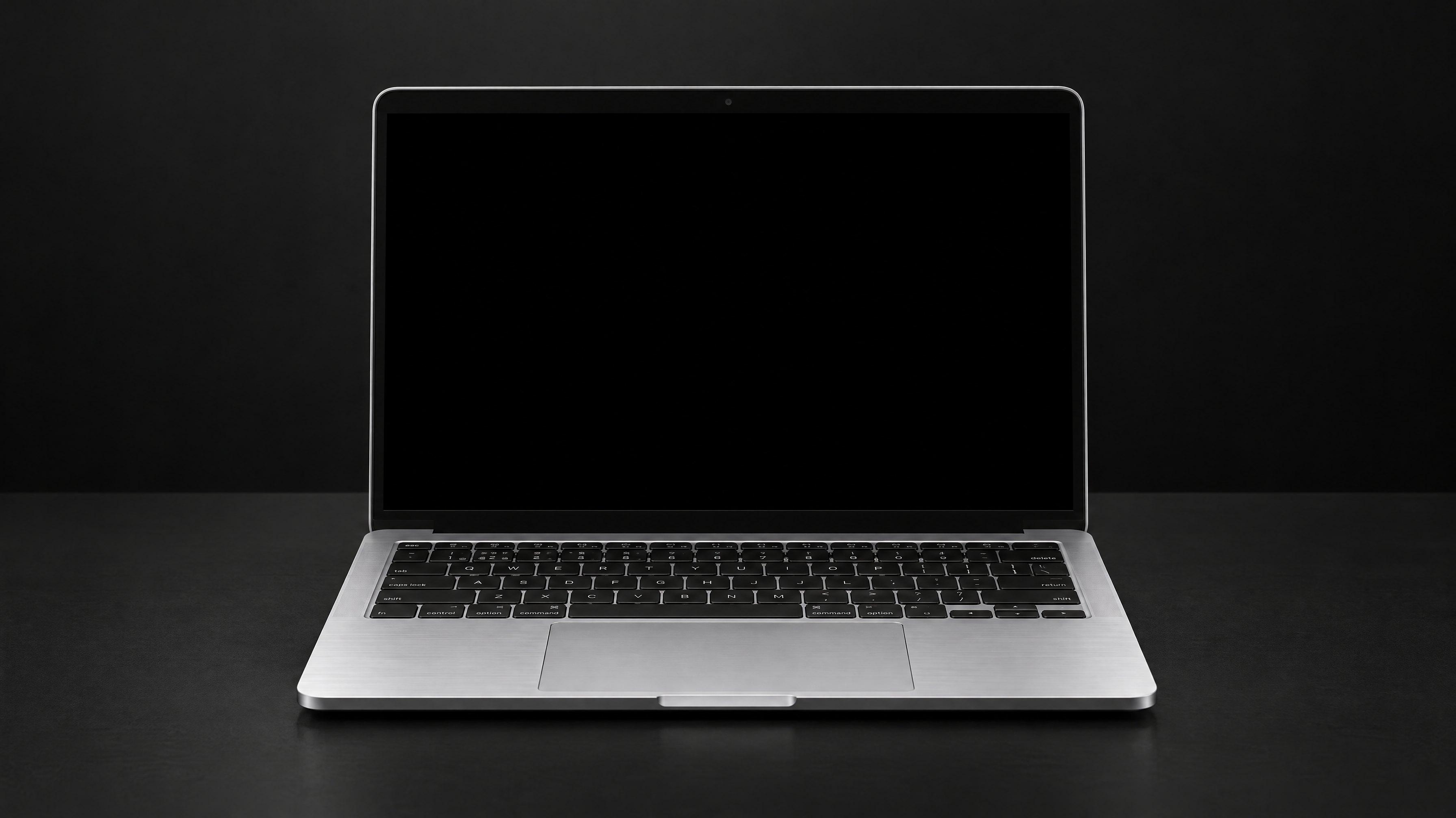 An open laptop